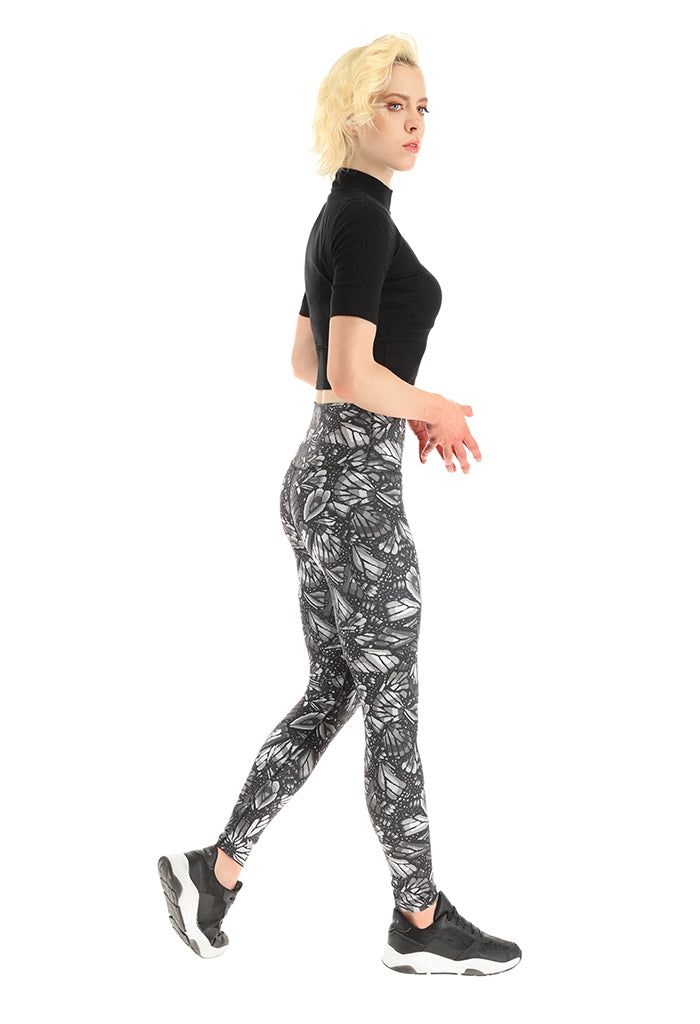 Leggins Metztli Mariposa Bordada Negro