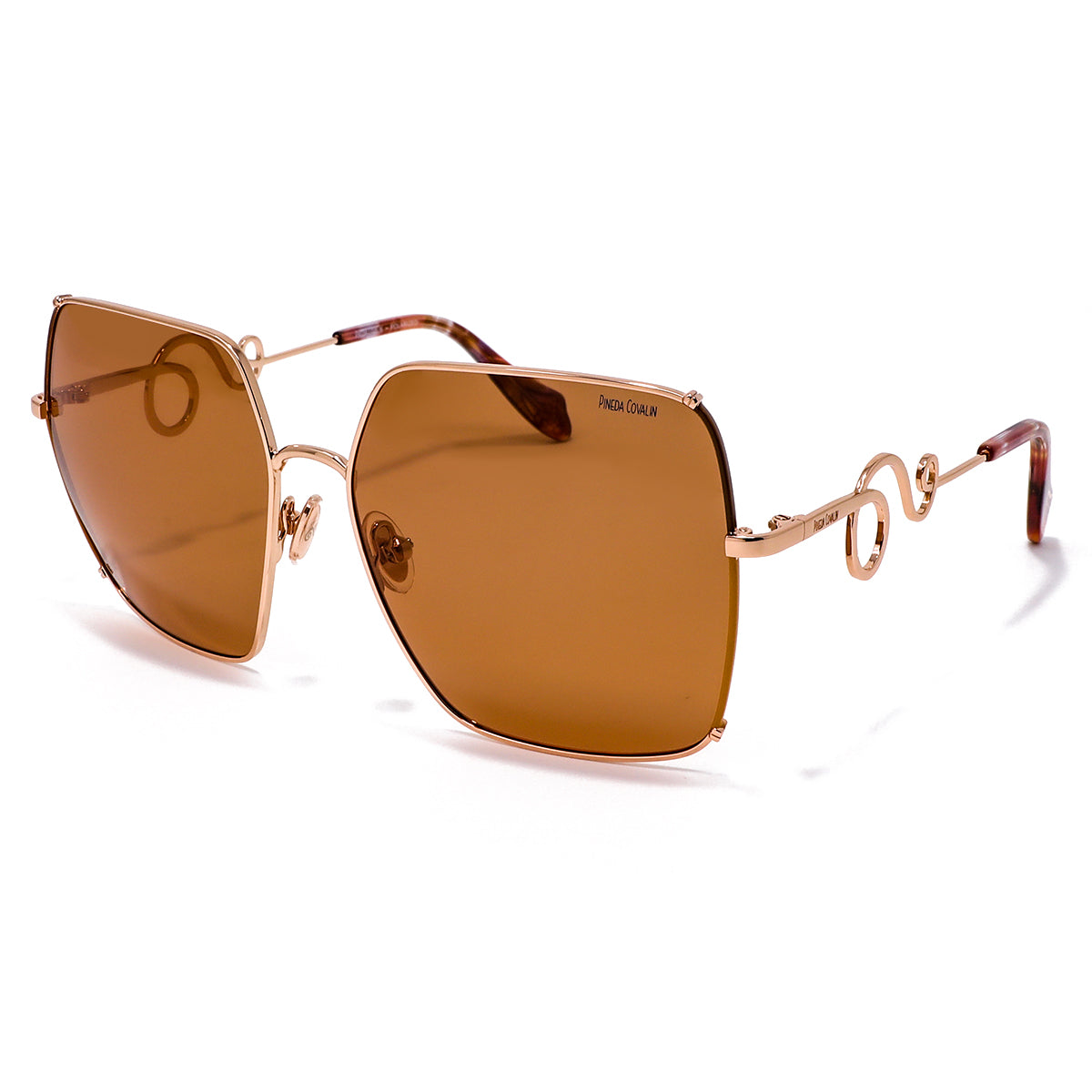 Lentes de Sol Cuadrados Oro Rosa Mariposa Monarca