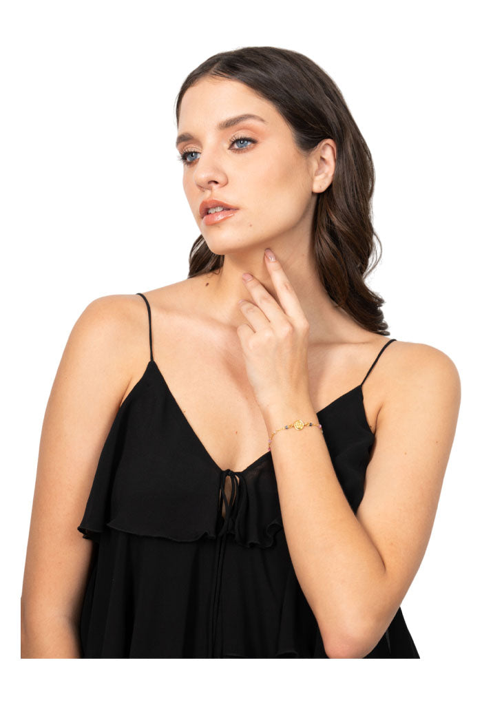 Pulsera Coatl Ajustable Zafiro