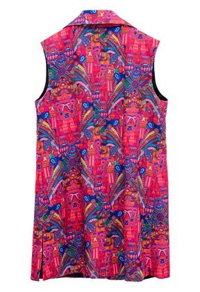 Chaleco Okuili Coatlicue Morado/Rosa