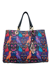 Bolsa Kaxan Saffiano Día de Muertos Mictlán Negro