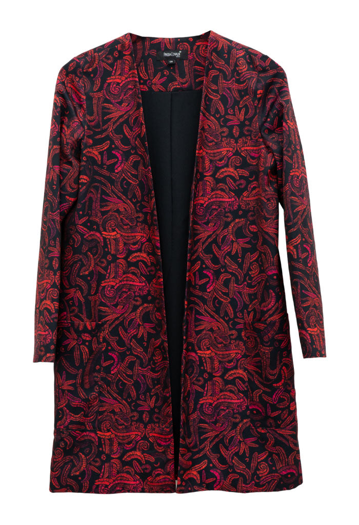 Saco Yaocihuatl Quetzalcóatl Negro/Rojo