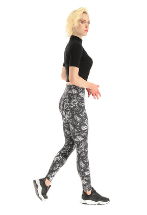 Leggins Metztli Mariposa Bordada Negro