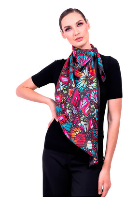 Mascada Mariposa Bordada 90 cm