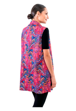 Chaleco Okuili Coatlicue Morado/Rosa