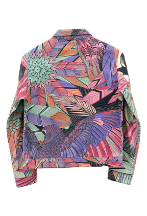 Chamarra Guacamaya Negro Rosa