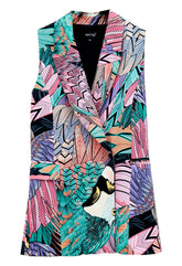 Chaleco Tlali Guacamaya Negro/Rosa