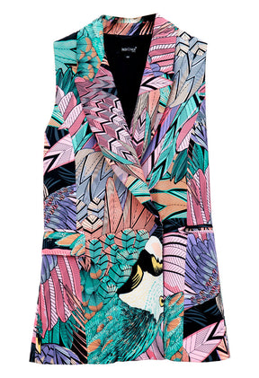 Chaleco Tlali Guacamaya Negro/Rosa