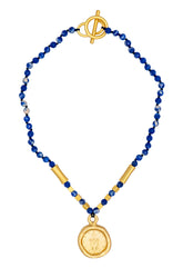 Collar Virgen Milagrosa Azul