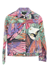 Chamarra Guacamaya Negro Rosa