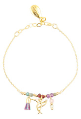 Pulsera Dije Colibrí Calado