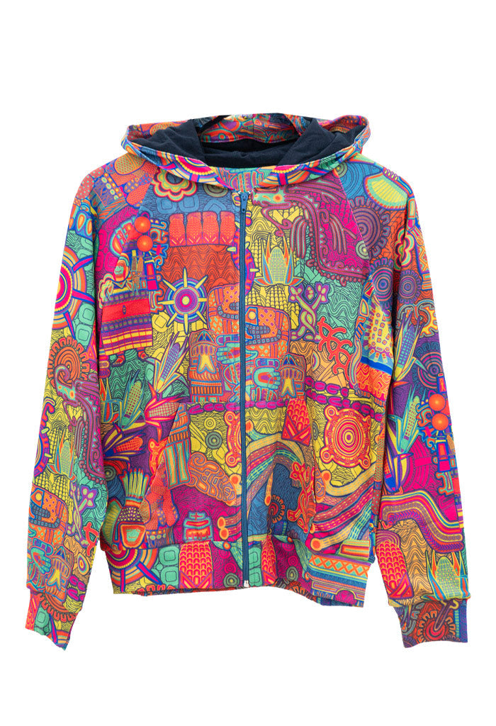 Sudadera Xóchitl Mujer Diosas Mexicas Amarillo