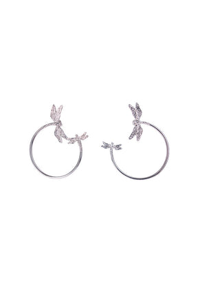 Arracadas Libélula Chapa Rodio