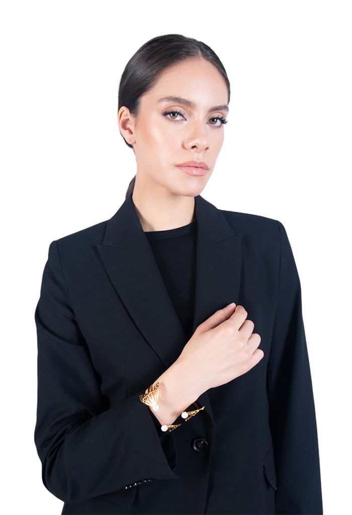 Brazalete Ajustable  Mariposa  Monarca Perla Cultivada