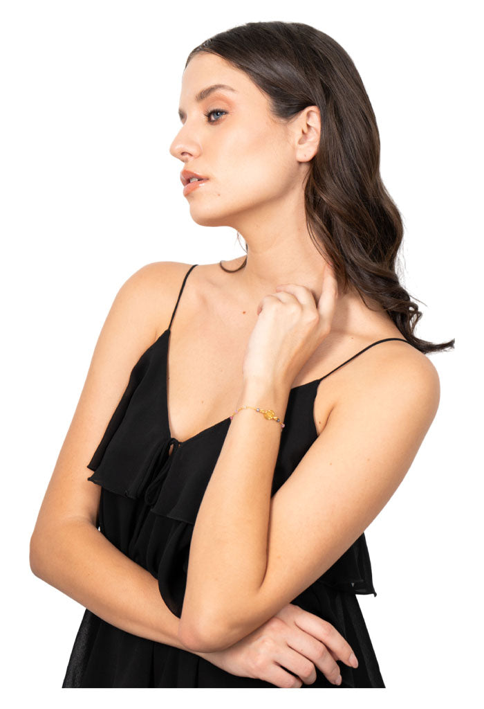 Pulsera Coatl Ajustable Zafiro