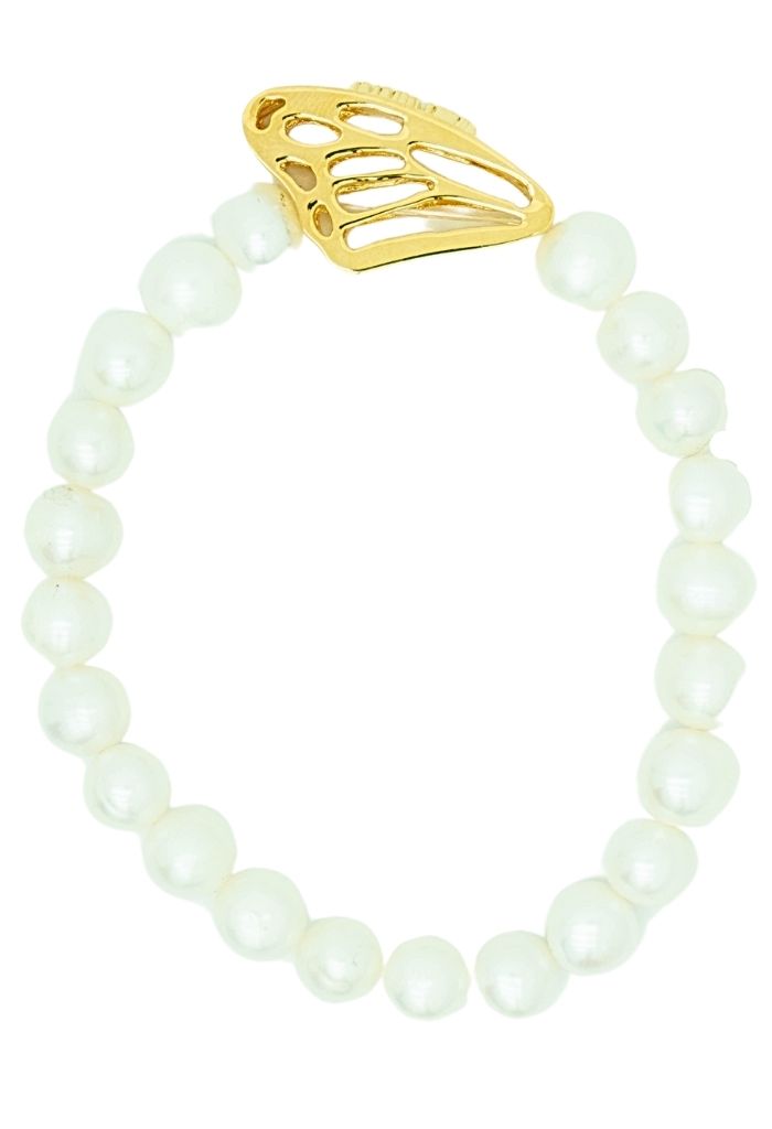 Pulsera Mariposa con Perlas