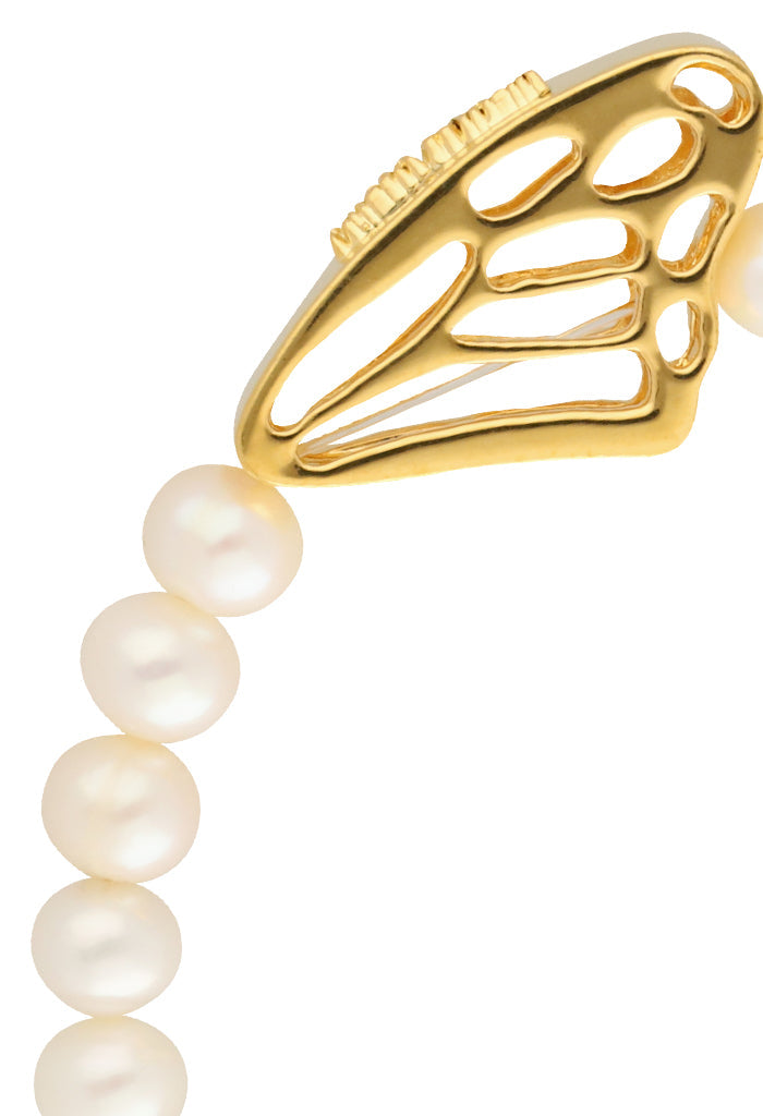 Pulsera Mariposa con Perlas