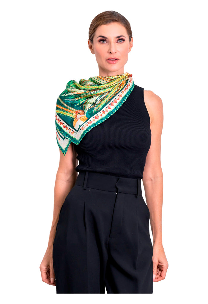 Mascada Arte Plumaria 90 cm