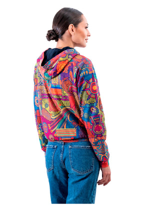 Sudadera Xóchitl Mujer Diosas Mexicas Amarillo