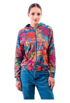 Sudadera Xóchitl Mujer Diosas Mexicas Amarillo