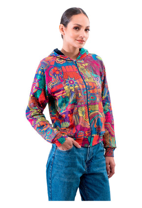 Sudadera Xóchitl Mujer Diosas Mexicas Amarillo