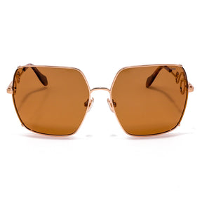 Lentes de Sol Cuadrados Oro Rosa Mariposa Monarca