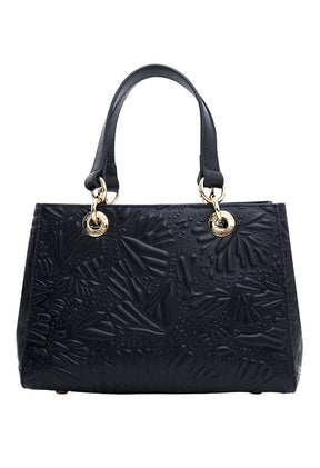 Mini Satchel Kaxan  Piel Grabado Mariposa