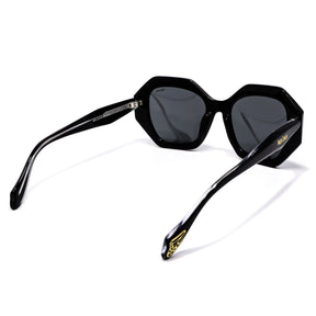 Lentes de Sol Hexagonales Negro Mariposa Monarca