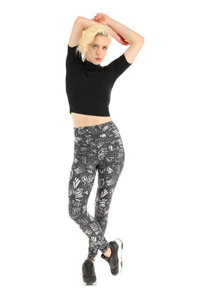 Leggins Metztli Mariposa Bordada Negro