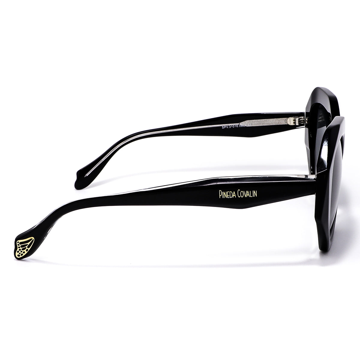 Lentes de Sol Hexagonales Negro Mariposa Monarca