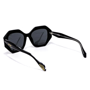 Lentes de Sol Hexagonales Negro Mariposa Monarca