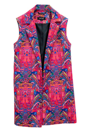 Chaleco Okuili Coatlicue Morado/Rosa