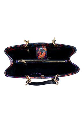 Bolsa Kaxan Saffiano Día de Muertos Mictlán Negro