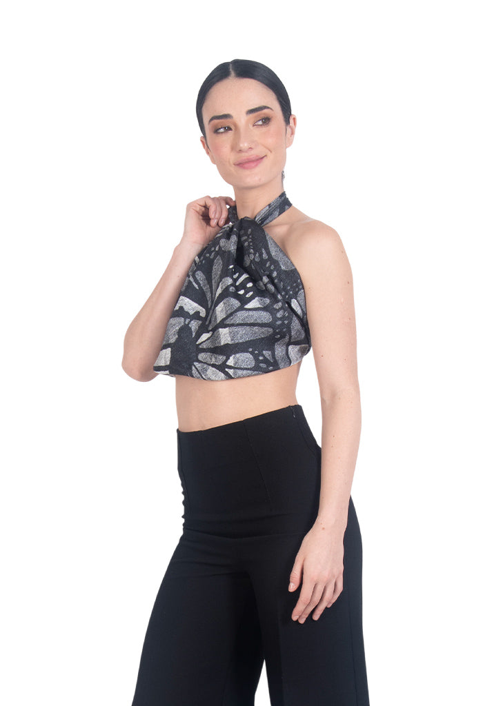 Mascada Vuelo de Mariposa Mezclilla 90 cm