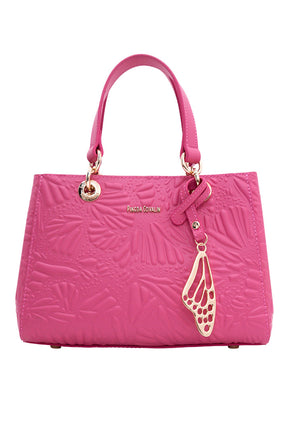 Mini Satchel Kaxan  Piel Grabado Mariposa