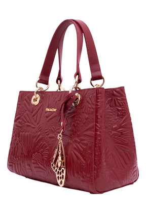 Mini Satchel Kaxan  Piel Grabado Mariposa