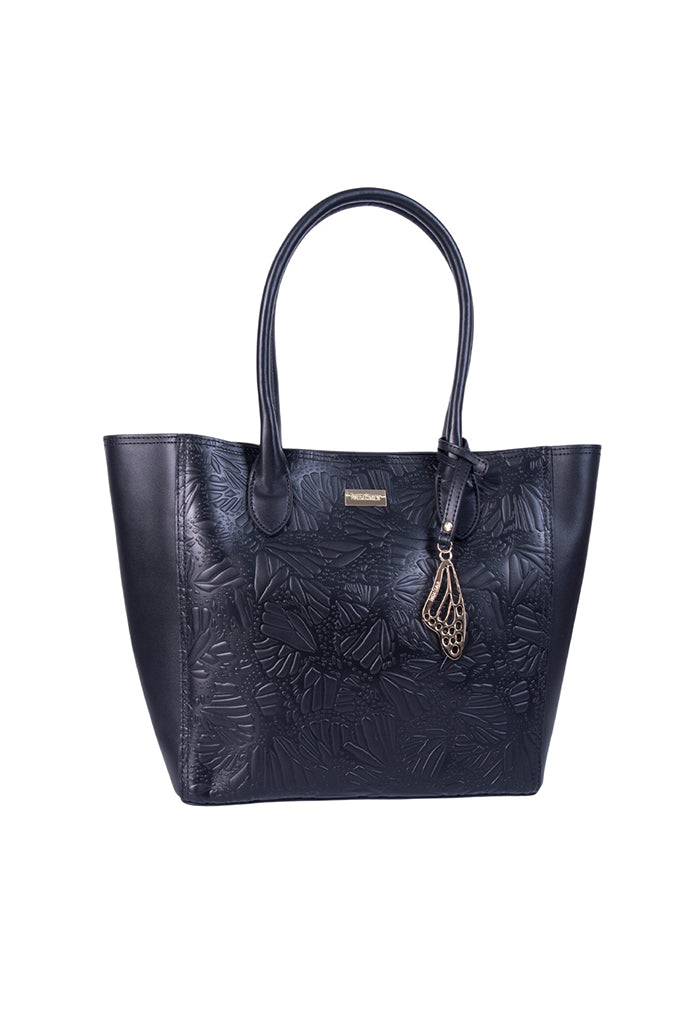 Tote Kuuch de Piel Grabado Mariposa