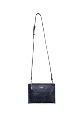 Crossbody Nikté de Piel Grabado Mariposa