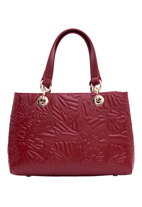 Mini Satchel Kaxan  Piel Grabado Mariposa