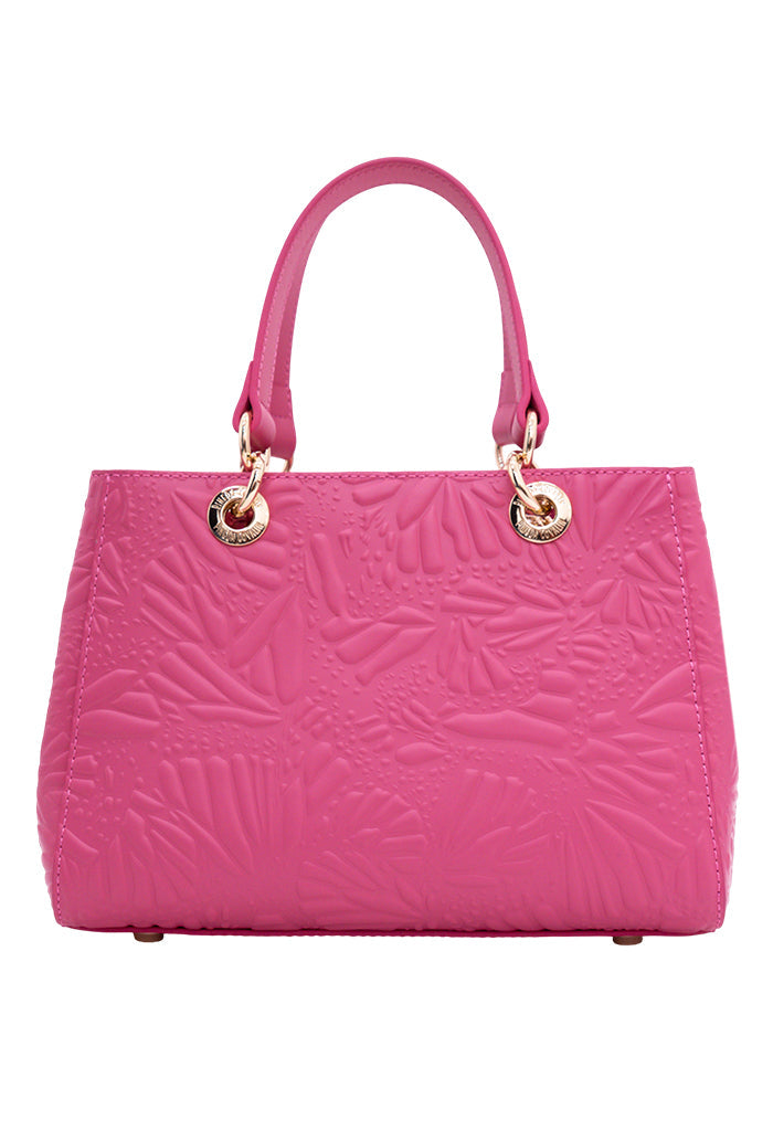 Mini Satchel Kaxan  Piel Grabado Mariposa